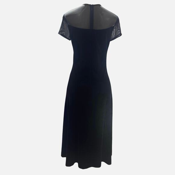 Vintage Floral Mesh Beads Velvet Velour Dress Whimsigoth Fairy Grunge size 6 - Picture 2 of 9